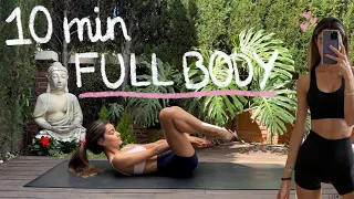 10min Everyday Full Body Hourglass Pilates Workout No Equipment Beginner Friendly 
