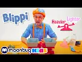 Blippi Learns About Weight - Heavier or Lighter Blippi Visits Moonbug Kids