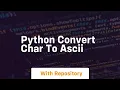 Python convert char to ascii