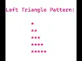 Print Left Triangle Star Pattern in C Nested Loops Explained