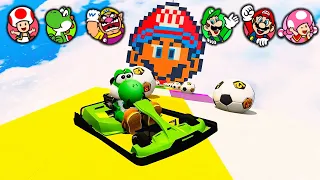 Super Mario Mega Ramp Competition: Mario, Luigi, Yoshi & Friends!