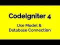 CodeIgniter 4 - How to use model in CodeIgniter 4
