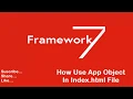 Framework7 Tutorials How to Use app object in html file