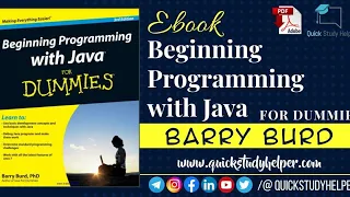 Beginning Programming With Java For Dummies By Barry Burd E-Book Download For Free