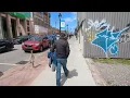 Walking down the 2nd Downtown Street from the Sydney NS Waterfront Thursday May 1 2025