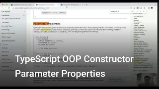 TypeScript OOP Constructor Parameter Properties