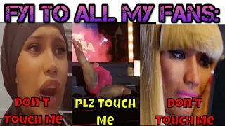 nicki minaj push and slaps fans cardi whacks fan with microphone lizzo open her legs to the world
