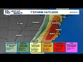 LIVE WEATHER FORECAST Monday s severe storm threat