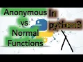 Anonymous Vs Normal Fun In py Anonymous function Syntax