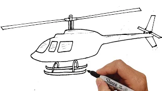 How To Draw A Helicopter Easy Step By Step