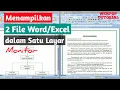 Lagu Cara Menampilkan 2 File Word/Excel dalam Satu Layar Monitor | Split Layar Ms. Word/Excel