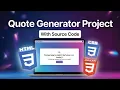 Project Quote Generator HTML CSS JavaScripts 30 Projects Tutorial