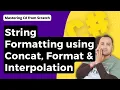 String Formatting in C String Contact String Format Interpolation C Tutorial for Beginners
