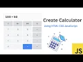 Build a Simple Calculator with HTML CSS and JavaScript - Step-by-Step Tutorial