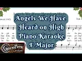 Download Lagu Angels We Have Heard On High Piano Karaoke -  F Major Accompaniment