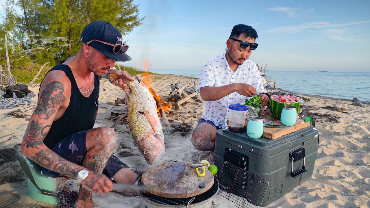 TWO CHEFS COOKING ON A DESERTED ISLAND   Living Off the Sea   Bahamas Series Ep.2