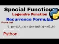 How to prove the 1st recurrence relation of legendre polynomials using python