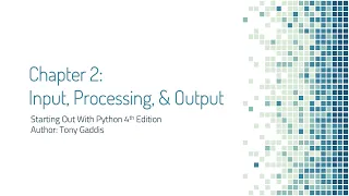 Introduction to Python - Chapter 2