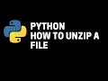 How to unzip a file in Python
