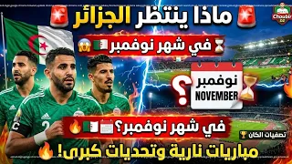 ماذا ينتظر  المنتخب الوطني جزائري في شهر نوفمبر 