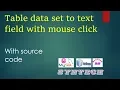 jTable data set to text field with mouse click