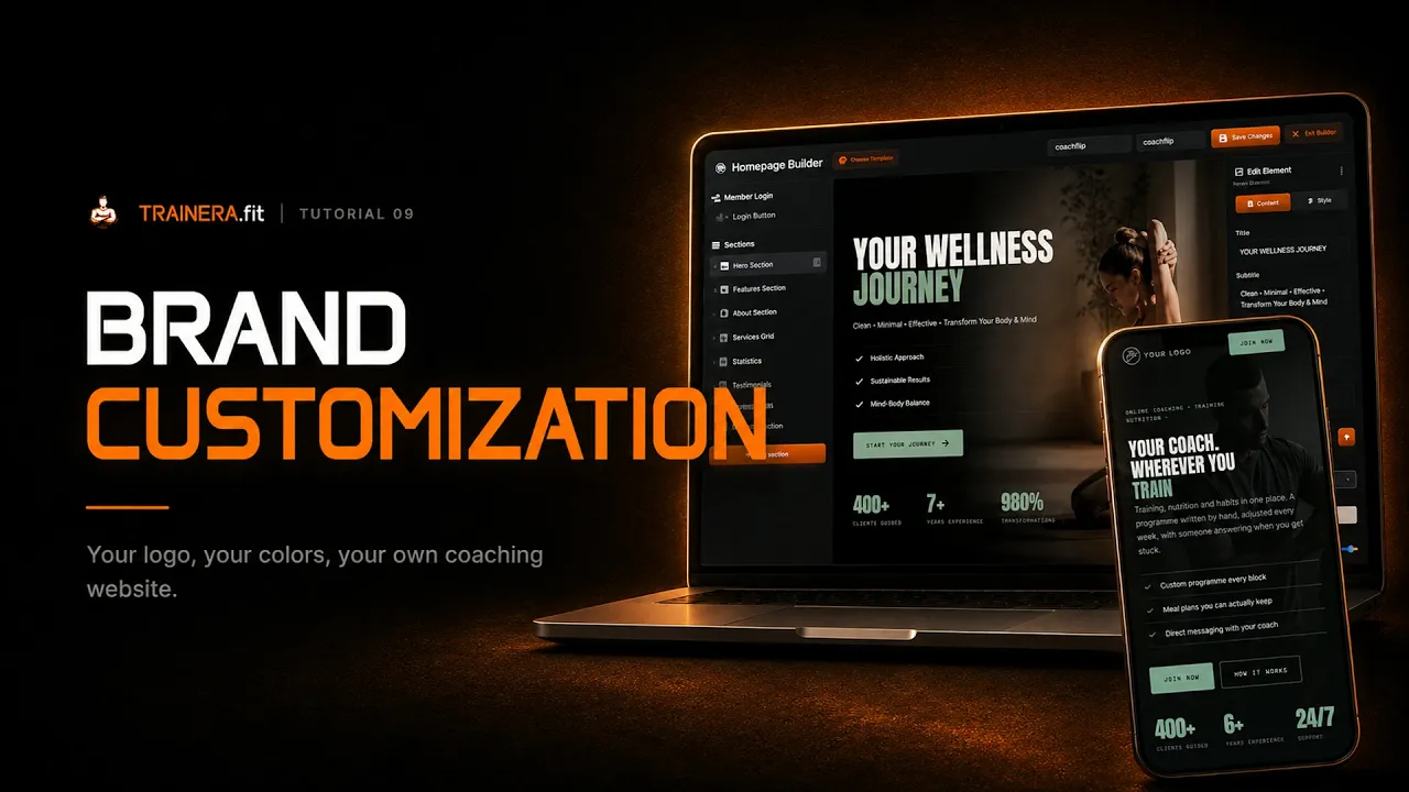 Brand customization: your logo, your colors, your website