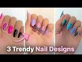 3 Easy Trendy Nail Art Designs Pink Black Pastel Teal Nail Art Compilation 2026