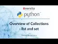 Mastering Python - Overview of Collections