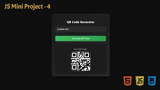JS Mini Project Series QR Code Generator in JavaScript Simple Fast