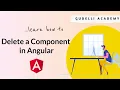 How to delete a Component in Angular Appplications Angular CLI