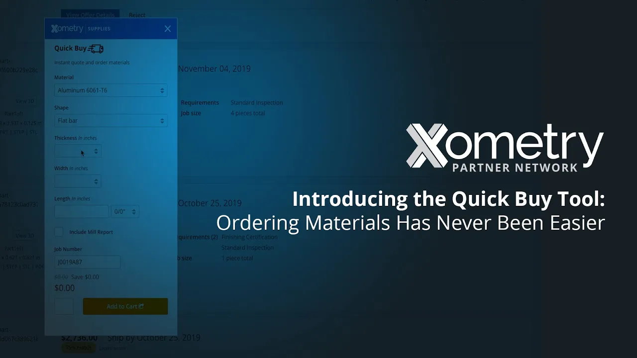 Introducing the Quick Buy Tool: Ordering Materials Has Never Been Faster