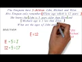 Solving word problems in Algebra math test