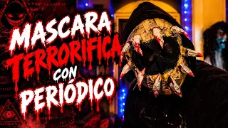 ¡Hice una MASCARA TERRORIFICA CON PERIODICO! 😱🎃
