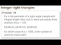 Project Euler Problem 39