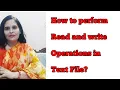 How to perform read and write operations in text file in Python by Ella joshi