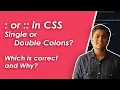 Singled or Double Colons Which one should you use and why Which is correct FAQs Code Grind