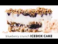 Blueberry Crunch Icebox Cake vegan gluten-free date-sweetened