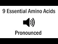 9 Essential Amino Acids Pronounced Chemical Structure