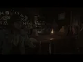 The Gang Takes Shelter | 10 Hours RDR2 Saloon Thunderstorm Dark Screen for Sleep ASMR