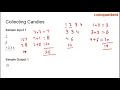 Collecting Candies TCS Codevita Preparation Codevita Questions and Answers