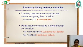 Instances of Variables Problem Solving using Python SNS Institutions
