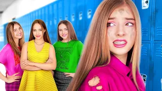 فتاة غنية تهين الأخت الفقيرة أنواع الأخوات في المدرسة 