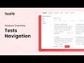 Tests navigation How to set up and explore assessments