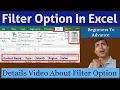 How to Create Filter in Excel MS Excel - Using the Excel FILTER Function to Create Dynamic Filters