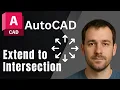 AutoCAD Extend Line to Apparent Intersection Precise Drafting Tip