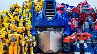 [Must See] Giant OPTIMUS PRIME Head & BUMBLEBEE Transformation! Best 100+ Transformer Toys Challenge