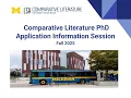 Comparative Literature P Application Information Session 2025