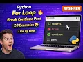 Python For Loop Break Continue Pass Examples Line by Line