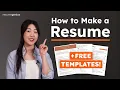 How to Make a Resume Step-by-Step Guide FREE Resume Templates