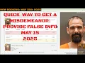 Ada County Idaho Arrests May 15 2025 How to catch a quick misdemeanor Provide false info